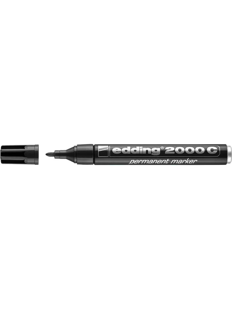 Edding-2000C Перм.маркер/черн.корпус/кругл/запр/черный (10шт/уп)