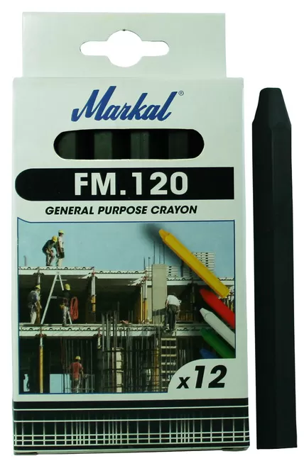 Мелок для древесины Markal FM 120×12мм 12шт/уп (черный)